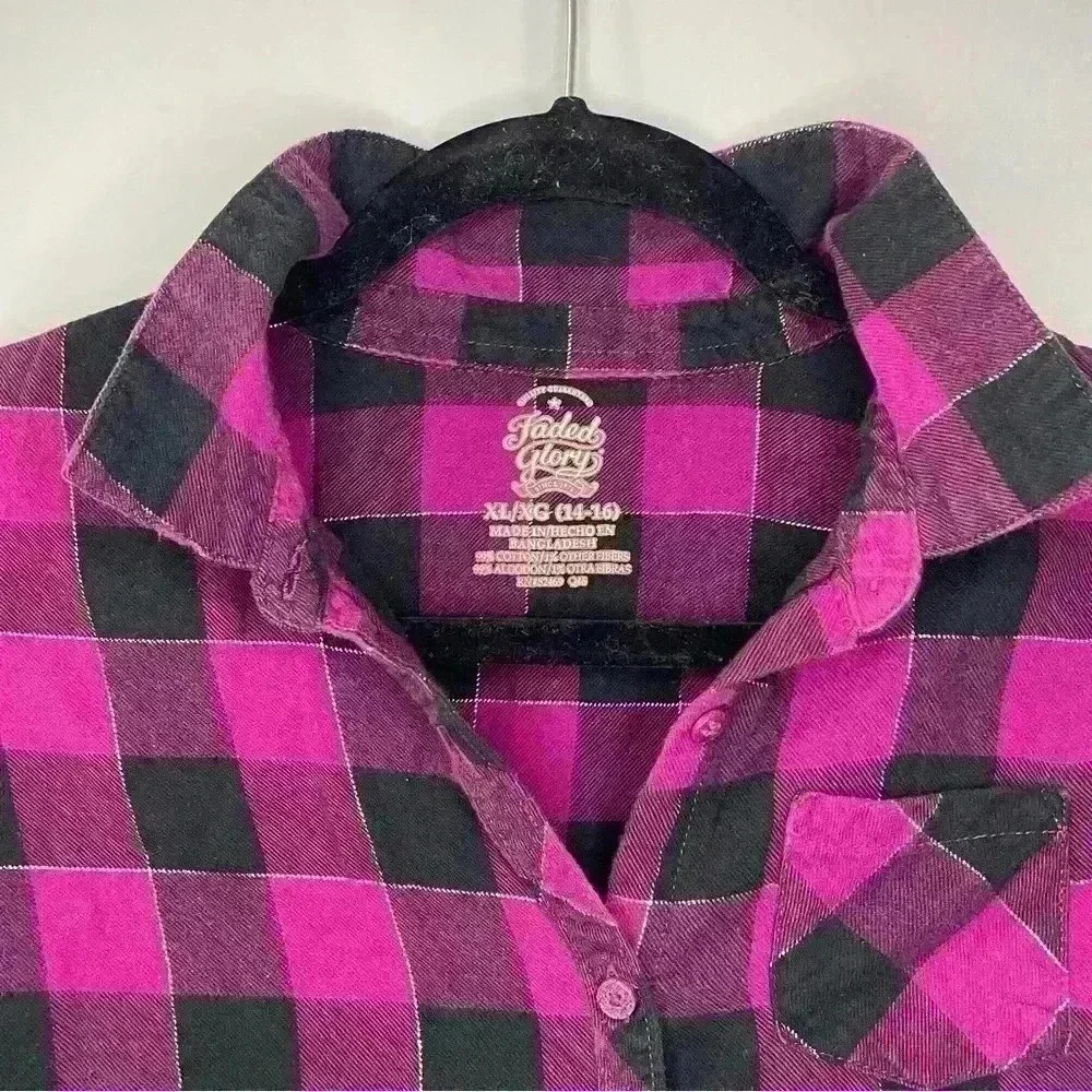 Black & Purple Plaid Top - Picture 2 of 6